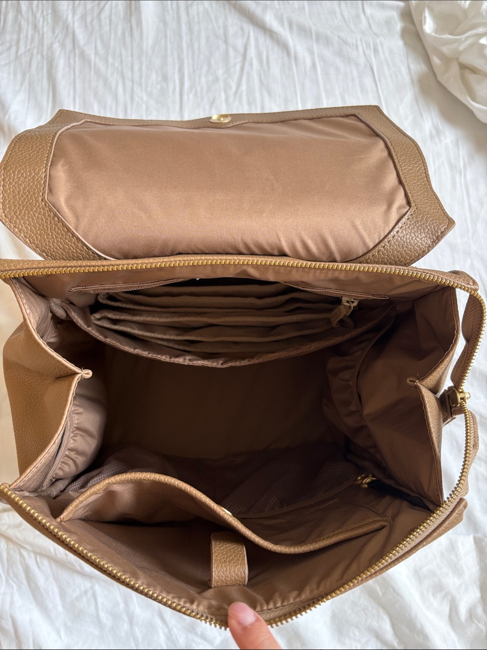 Freshly Picked Tan Backpack Diaper Bag - Picture 7 of 9